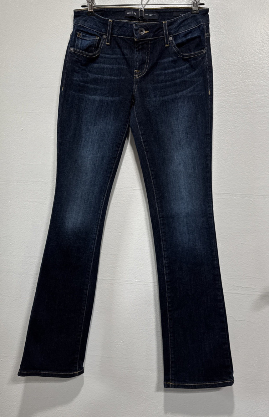 Guess Jeans Womens 26 Boot Low Rise Dark Wash Denim Pants Ranch Casual Cowgirl